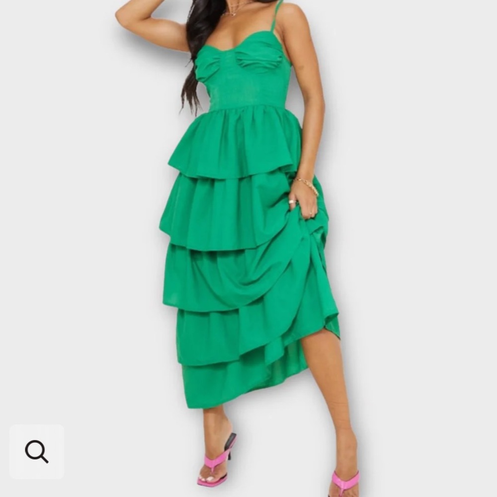 PRETTY LITTLE THING TIERED MAXI DRESS size 0